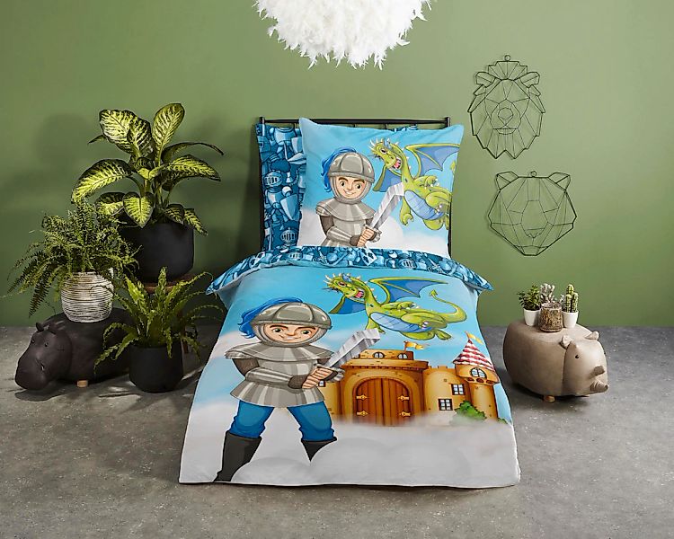 good morning Kinderbettwäsche "Knight" 2 Stk. Baumwolle, 135x200, Reißversc günstig online kaufen