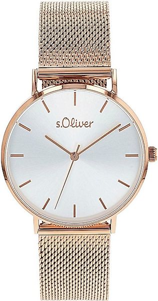 s.Oliver Quarzuhr 2033516, Armbanduhr, Damenuhr, analog, Edelstahlarmband günstig online kaufen