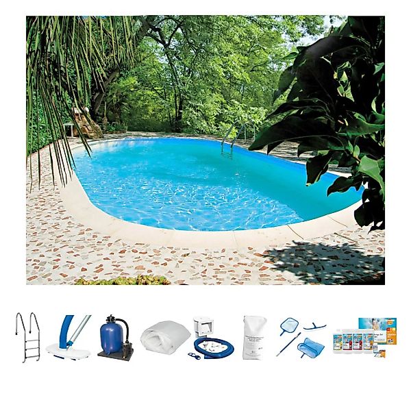Clear Pool Ovalpool "TAHITI", (Set, 9 tlg.), 623x360x120 cm günstig online kaufen