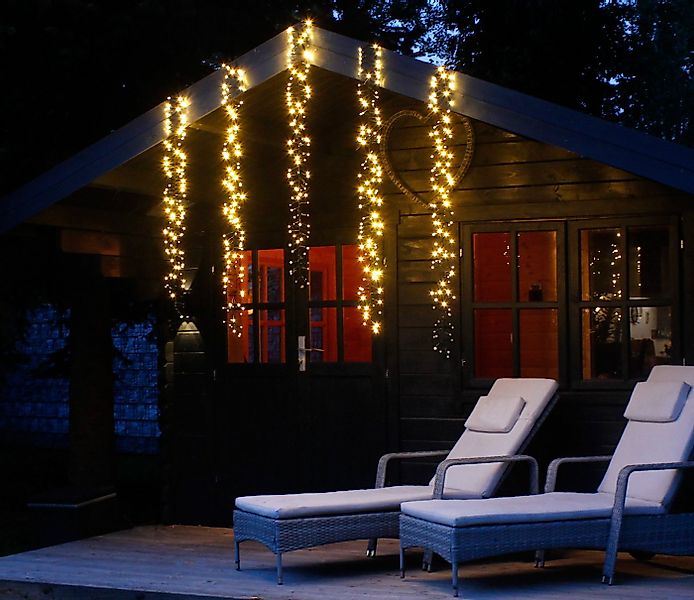 Arnusa LED-Lichterkette Moderne Cluster Lichterkette Eisregen Snowfall Time günstig online kaufen