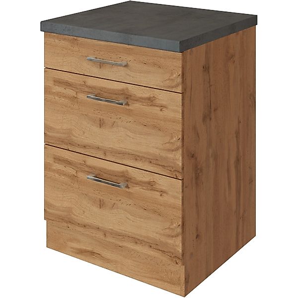 Held Möbel Auszugsschrank Sorrento 50 x 85 x 60 cm Schubk. 2 Ausz. Wotan.-G günstig online kaufen