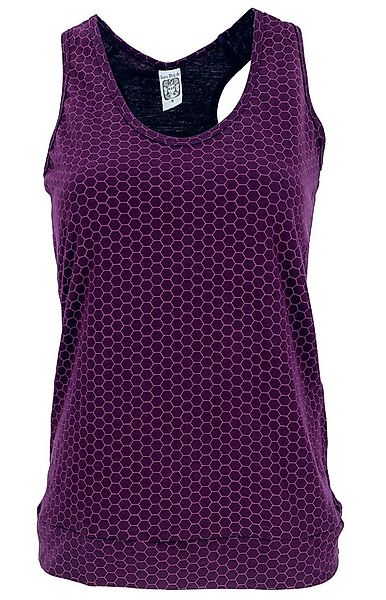 Guru-Shop T-Shirt Yoga Shirt Baumwolle, Tank Top - violett Festival, Ethno günstig online kaufen