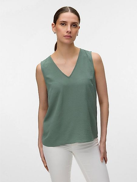 Vero Moda Shirttop VMALVA S/L V-NECK TOP WVN NOOS Kunstfaser, regular fit günstig online kaufen