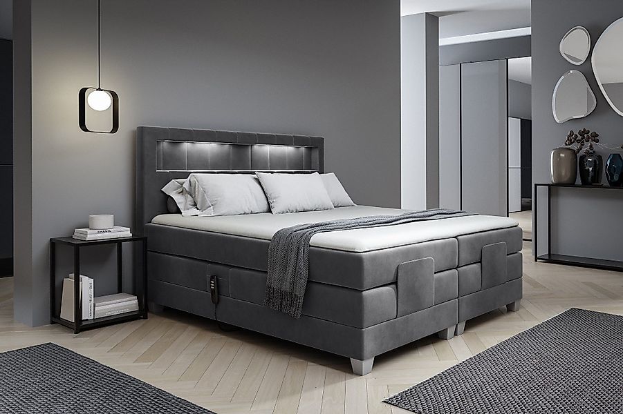 Fun Möbel Boxspringbett Schlafzimmerbett DAVIDE Elektrisch günstig online kaufen