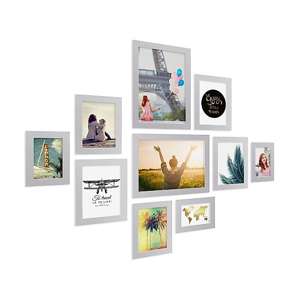 PHOTOLINI Bilderrahmen 10er Set breite Rahmen günstig online kaufen