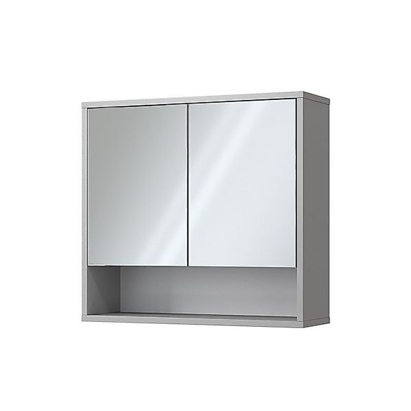 Vicco Badspiegelschrank Eliza Grau 70 x 65 cm mit 2 Türen günstig online kaufen
