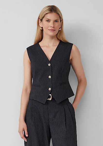 s.Oliver BLACK LABEL Strickweste Taillierte Slim-Fit-Weste günstig online kaufen