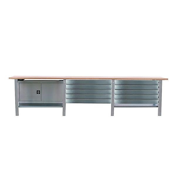 PROREGAL Werkbank BUFFALO WOOD Mit 10x Schublade Und Schrank HxBxT 86,5x300 günstig online kaufen