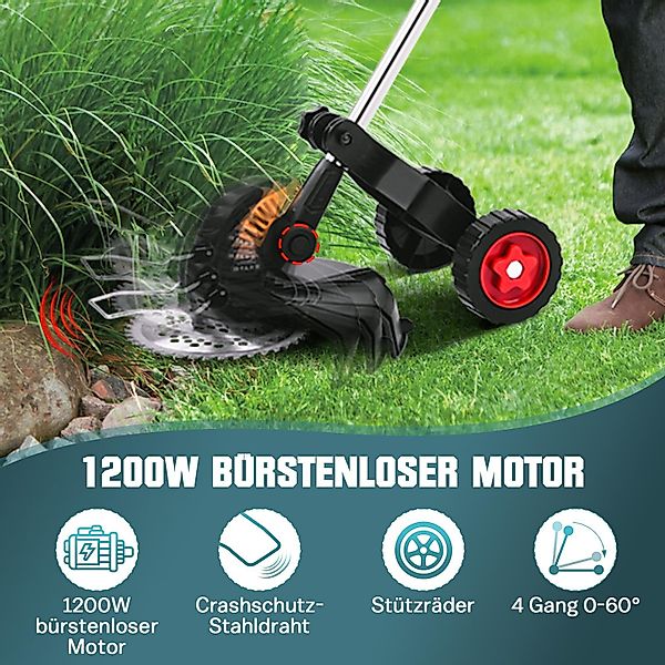 XERSEK Elektro-Rasentrimmer 5-IN-1 1200W Bürstenloser Elektrische günstig online kaufen