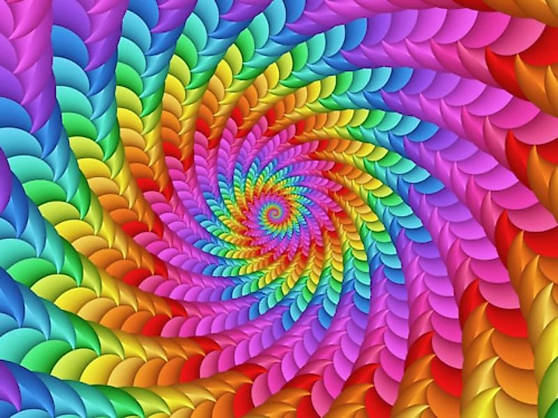 Papermoon Fototapete »Psychedelische Regenbogenspirale« günstig online kaufen
