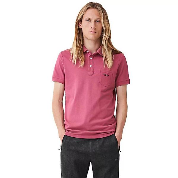 Salsa Jeans Regular Fit Hemdenfärben Kontrast Kurzarm-polo M Pink günstig online kaufen