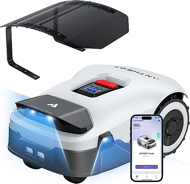 ANTHBOT Rasenmähroboter Genie Serie – Set mit Garage, Max.10000mAh Akku, bi günstig online kaufen