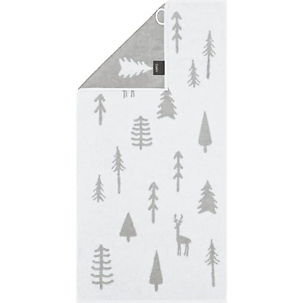 Cawö Handtücher WINTER EDITION Tannen 6273 - Farbe: weiß/platin - 67 - Dusc günstig online kaufen