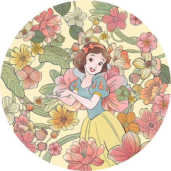 Disney Selbstklebende Runde Tapete Schneewittchen Multicolor Ø 125 cm 61172 günstig online kaufen