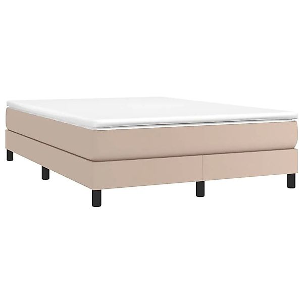 vidaXL Boxspringbettgestell Cappuccino-Braun 140x200 cm Kunstleder 3120705 günstig online kaufen