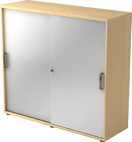 bümö Aktenschrank Schiebetürenschrank office - 3 Ordnerhöhen Dekor: Ahorn/S günstig online kaufen