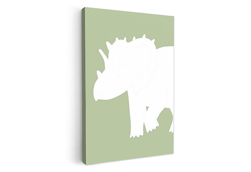 OneMillionCanvasses® Leinwandbild Dino - Triceratops - Dinosaurier - Grün, günstig online kaufen
