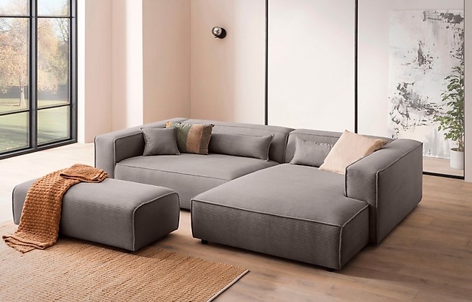 LeGer Home by Lena Gercke Ecksofa »PIARA XXL, L-Form, Schlaffunktion, Cord, günstig online kaufen