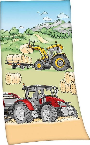 Herding Young Collection Badetuch Traktor, Velours (1-St), 75x150cm, hochfa günstig online kaufen