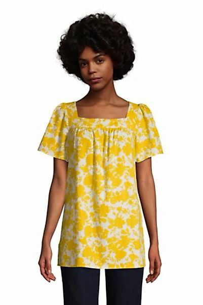 Bluse aus Baumwolle/Viskose mit Carré-Ausschnitt, Damen, Größe: 48-50 Norma günstig online kaufen