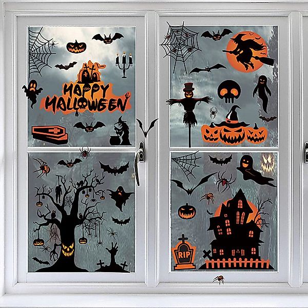 Coonoor Fensterfolie 15 Stück Halloween Fensterbilder,Halloweendeko günstig online kaufen