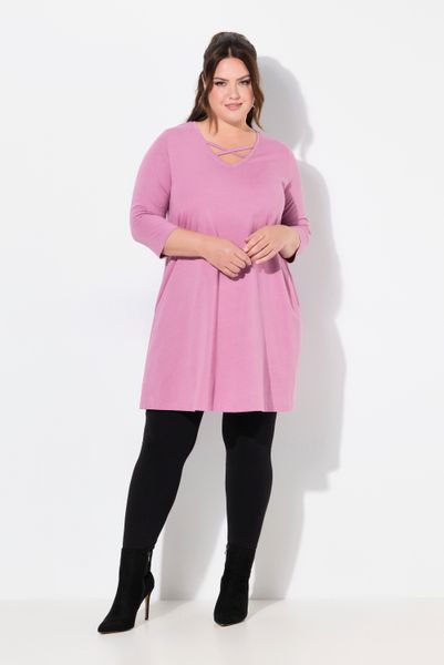Ulla Popken Longshirt Longshirt Zierbänder A-Linie günstig online kaufen