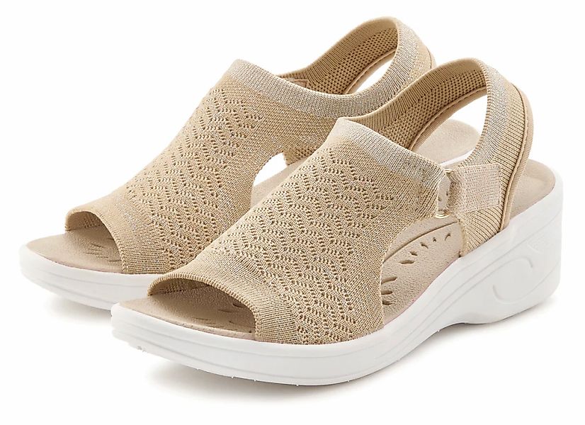 Vivance Sandalette "Sandale, Sommerschuh, offener Schuh" mit Keilabsatz und günstig online kaufen