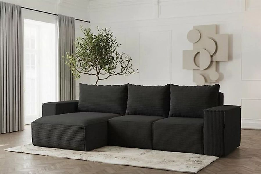 Fun Möbel Ecksofa Schlafsofa ESTELLE in Stoff, Ottomane Links oder Rechts, günstig online kaufen