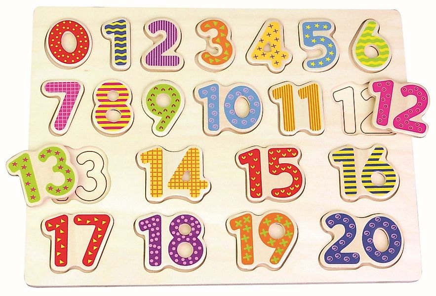 Lelin Steckpuzzle 20001 Holz - Zahlenpuzzle günstig online kaufen