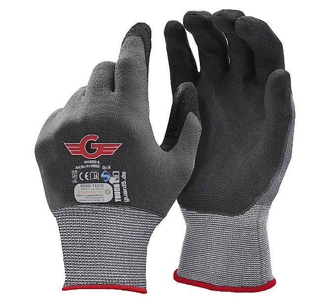 GUARD 5 Arbeitshandschuhe 3-12 Paar Nitril Beschichteter Arbeits- Montageha günstig online kaufen