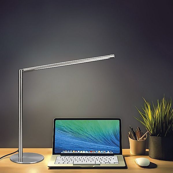 MeLiTec LED Schreibtischlampe LED-Schreibtischleuchte T186 nickel-matt, LED günstig online kaufen