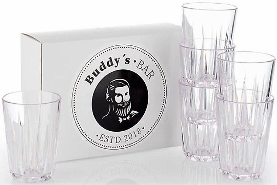Buddys Becher "Buddy´s Bar" 6er Set, Tritan Kunststoff Trinkgläser, 150 ml, günstig online kaufen
