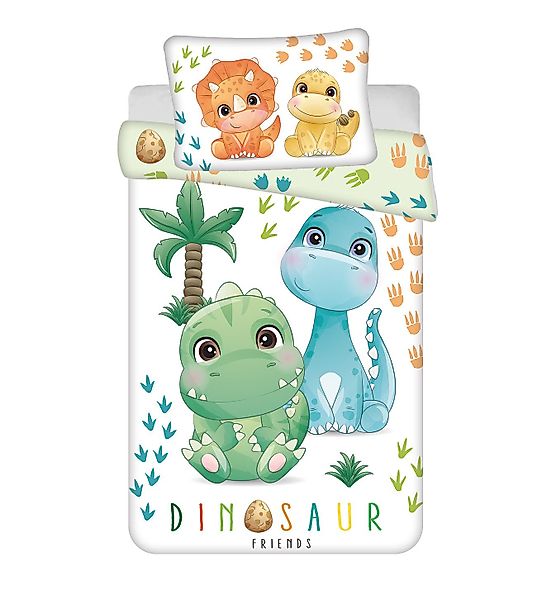 Häßler Homefashion Babybettwäsche Wendebettwäsche kleine Dinos günstig online kaufen