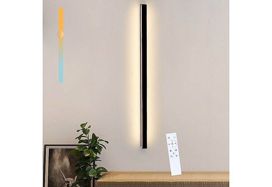 Nettlife LED Wandleuchte Schwarz Modern 60CM 21W Up Down innen Wandbeleucht günstig online kaufen