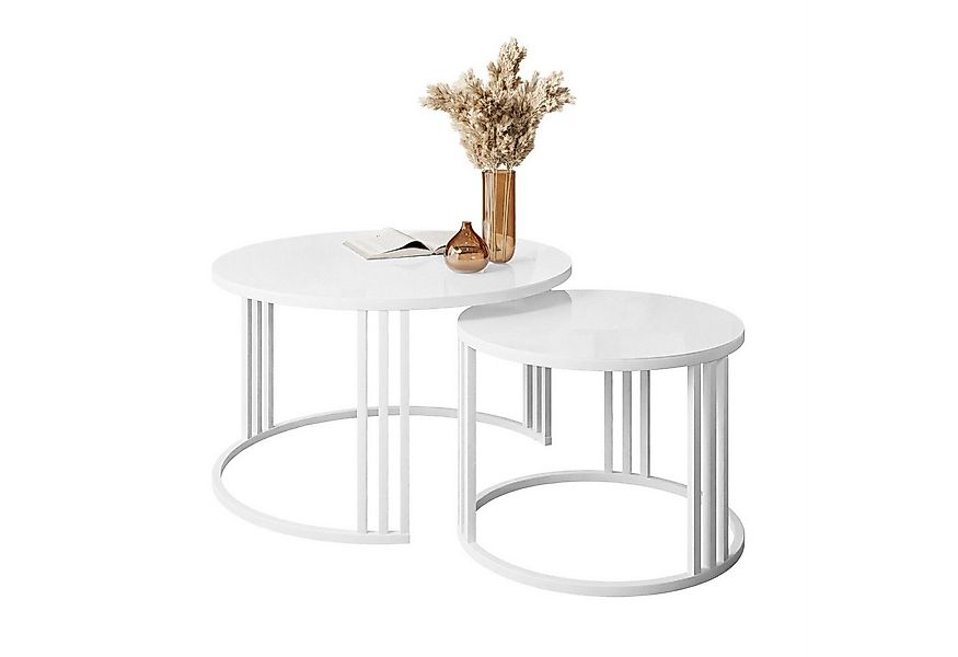 Lookway Couchtisch LORI GLASS 2in1 mit eleganter Tischplatte aus Glas (2er günstig online kaufen