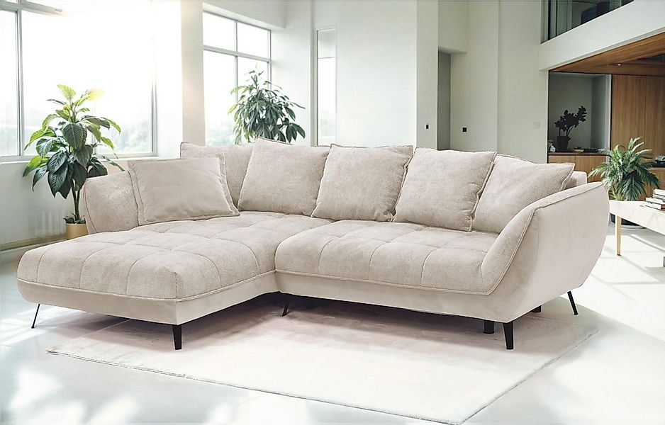 exxpo - sofa fashion Ecksofa Midway mit einfacher Easy-Lift-Bettfunktion, b günstig online kaufen