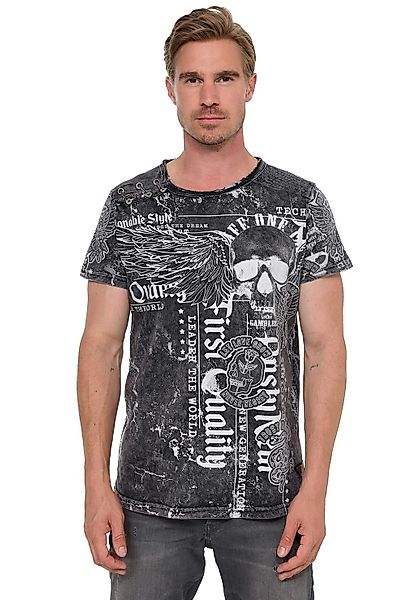 Rusty Neal T-Shirt, mit Allover-Print im Used-Look günstig online kaufen