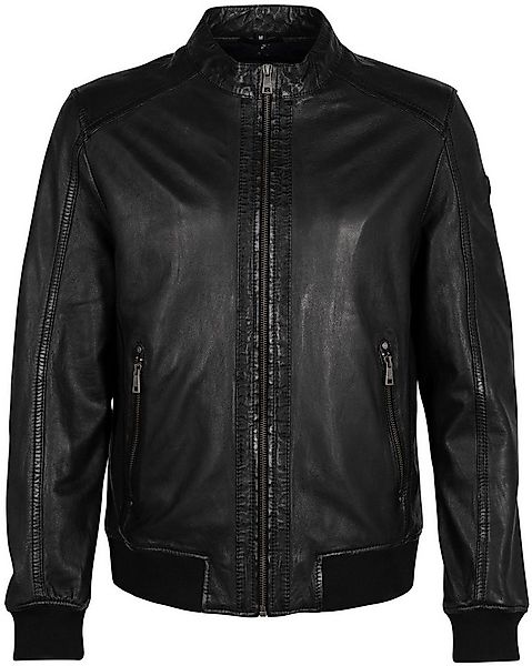 Mauritius Lederjacke MMGoran mit Stehkragen, Reißverschluss, Strickbündchen günstig online kaufen