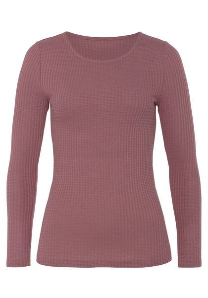 LASCANA Langarmshirt in modischer Piqué-Optik aus günstig online kaufen