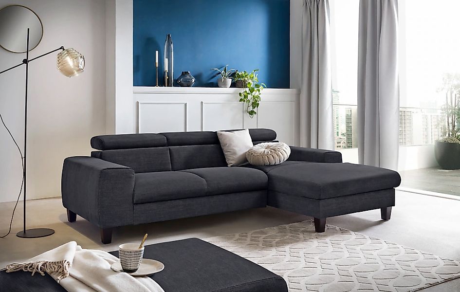 COTTA Ecksofa "Morven L-Form mit Kopfteilverstellung" wahlweise mit Bettfun günstig online kaufen