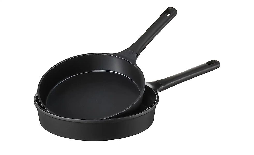 Berndes Bratpfannenset 2er Set  ¦ schwarz ¦ Aluminium ¦ Maße (cm): H: 5,5 günstig online kaufen