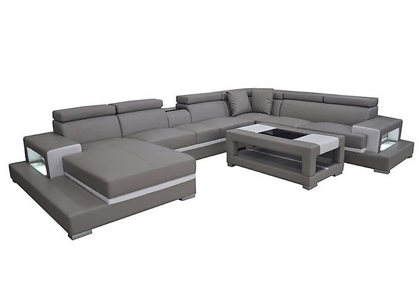 JVmoebel Ecksofa Design Leder Polster Sitz Zimmer Wohn Sofa Eck Couch Desig günstig online kaufen
