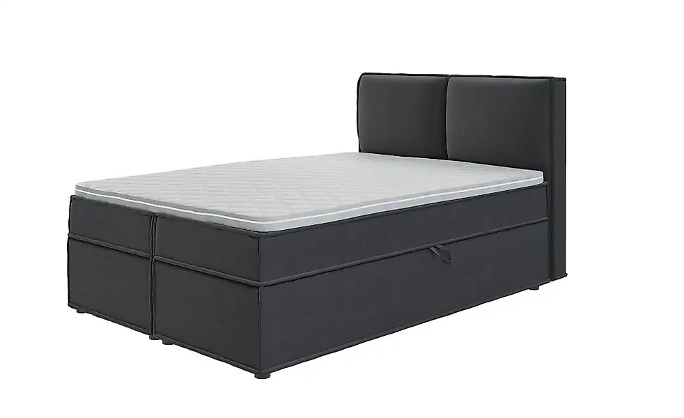 S-STYLE Boxbett mit Stauraum und Topper  H3 Uma ¦ grau ¦ Maße (cm): B: 140 günstig online kaufen