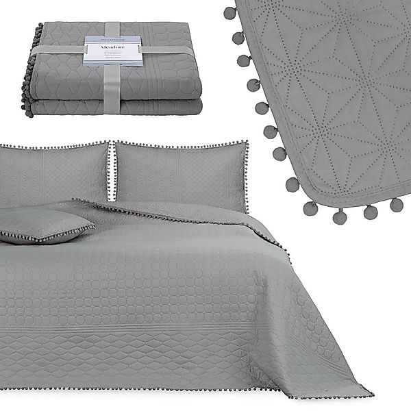 texpot Tagesdecke Wohndecke Pompons und Steppung günstig online kaufen