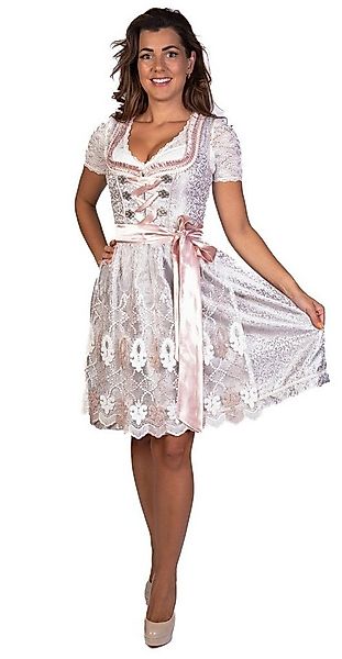 Trachtl Dirndl EMELY Dirndl Trachtenkleid Damen 2:TLG Grau/Rosa 34 günstig online kaufen