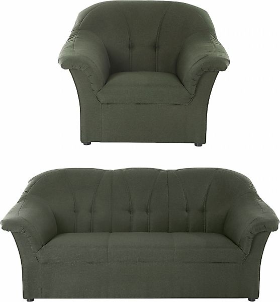 DOMO collection Polstergarnitur "Pegnitz", (Set), Sessel und 3-Sitzer günstig online kaufen