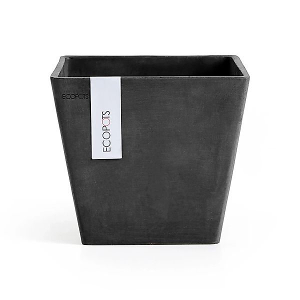 Ecopots Pflanztopf Rotterdam Dunkelgrau 20 cm günstig online kaufen