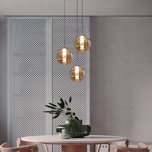 ZMH Pendelleuchte LED Höhenverstellbar Kronleuchter Glas günstig online kaufen