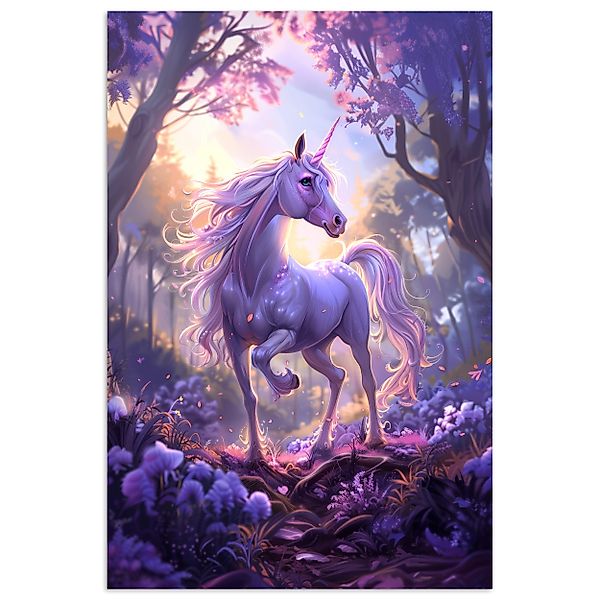 MuchoWow Poster Einhorn - Lila - günstig online kaufen