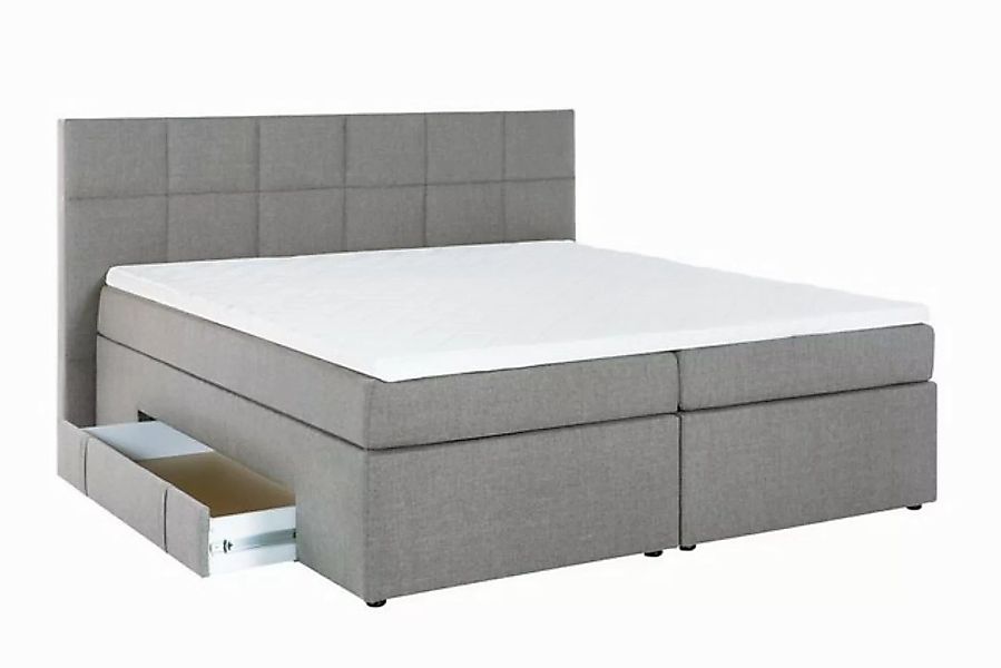 Möbelfreude Boxspringbett Boxspringbett Bea mit Bettkasten Hellgrau 140x... günstig online kaufen